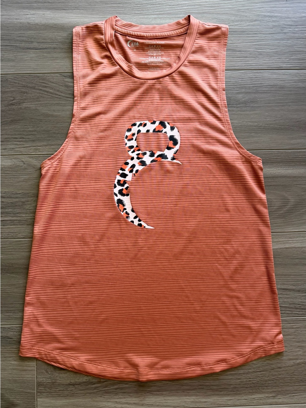 ZYIA Tank with Leopard Logo - Rust color